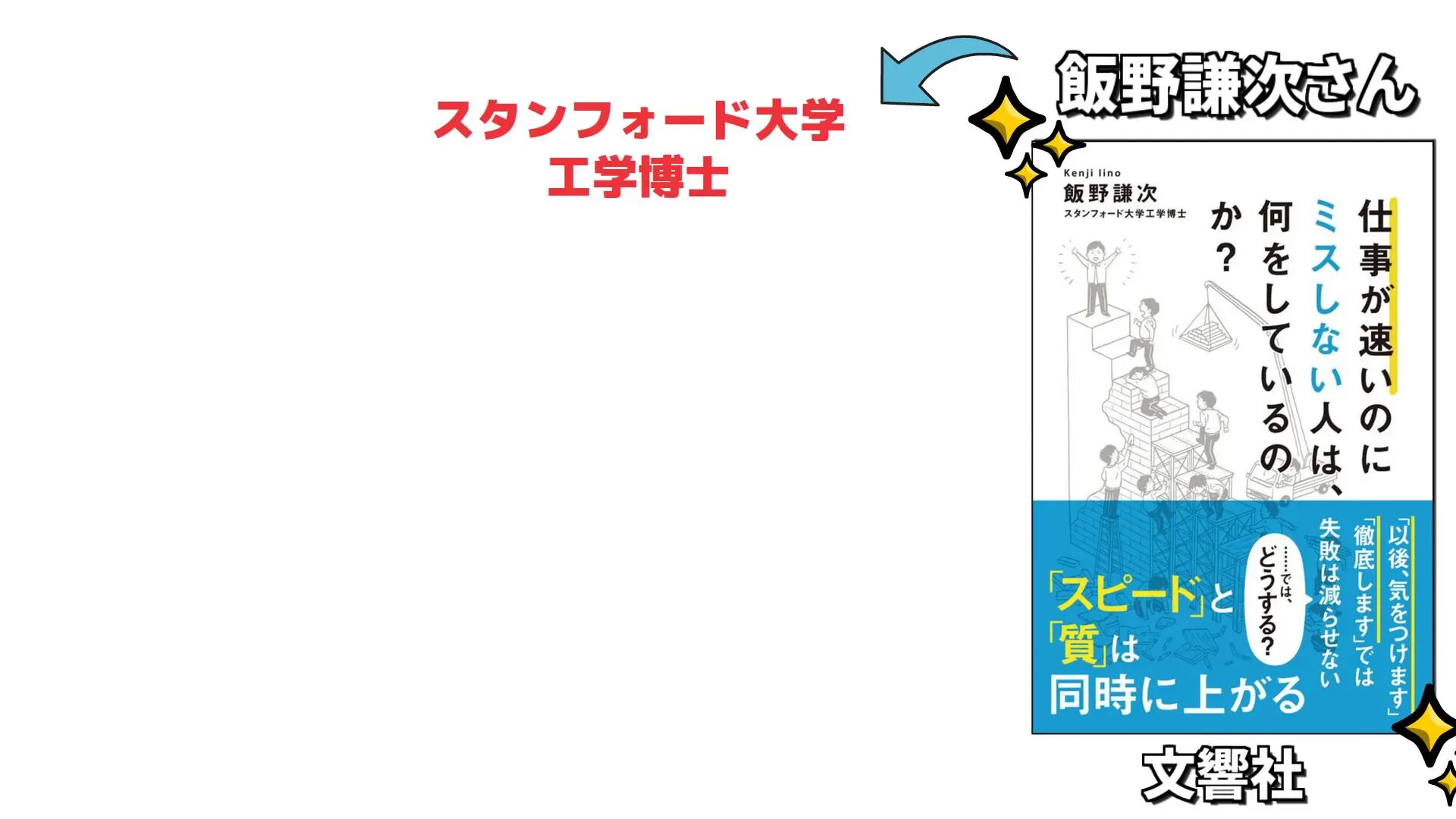 飯野賢治さんの著書『仕事が速いのにミスしない人は、何をしているのか？』の紹介
